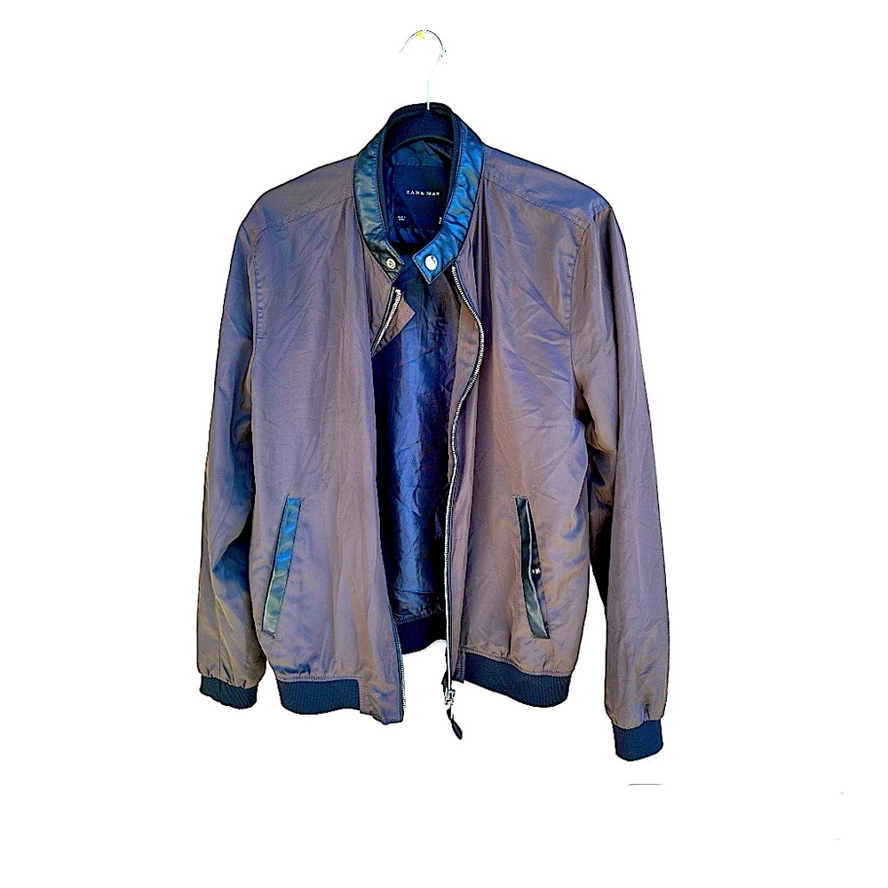 Dark green Zara Man bomber jacket